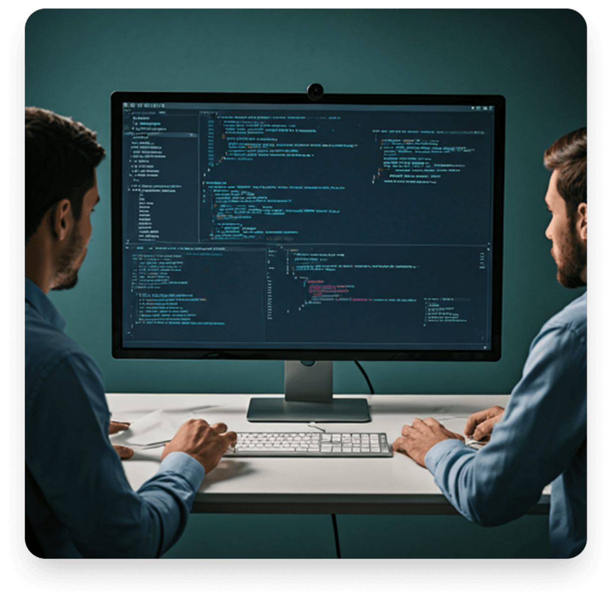 Remote developers collaborating
